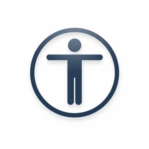 Icono de accesibilidad que representa una figura humana con los brazos extendidos dentro de un círculo.